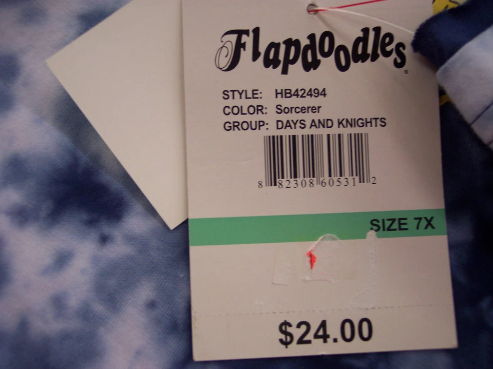 Camiseta de manga larga Flapdoodles para niños $24 azul teñida con corbata caballero talla 7 Foto 4 de 4