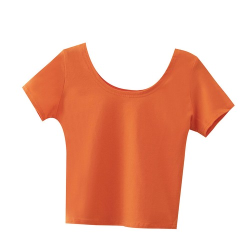 Crop Top Plain Vest T Shirt Short Sleeve Pullover Fashion Slim Fit Solid Color - Picture 5 of 23