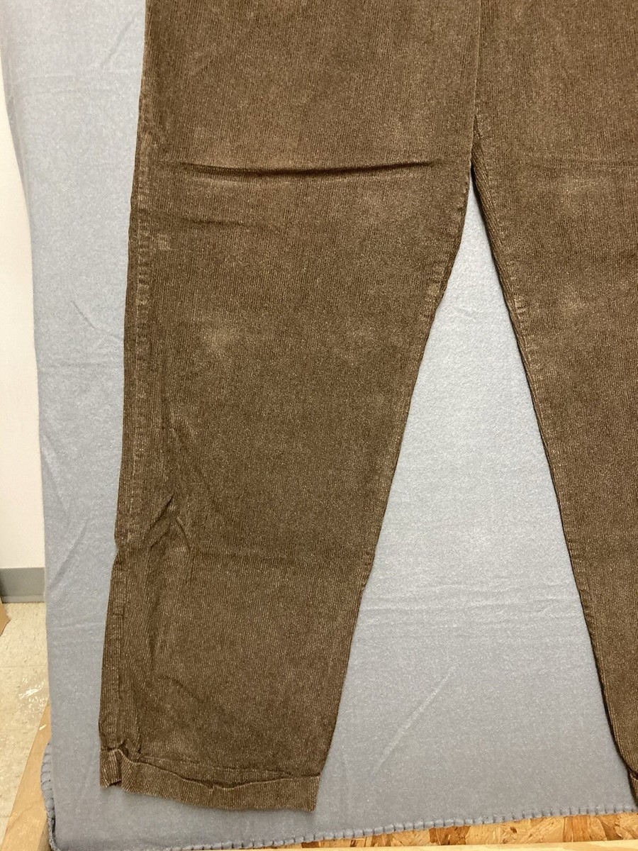 Vintage Dockers Levis Pants Mens 38x34 Brown Corduroy Pleated