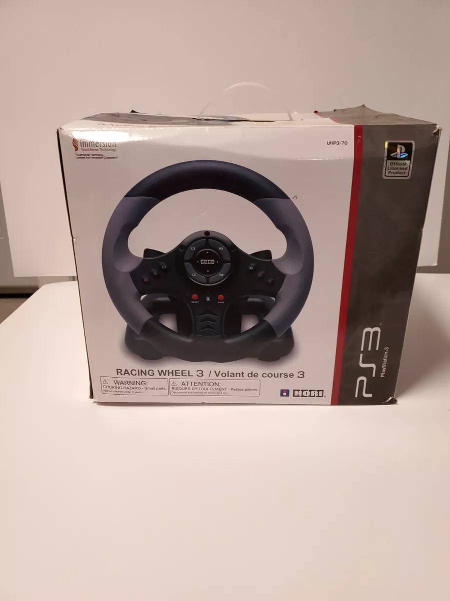 Hori Racing Wheel 3 with Foot Pedals for Playstation 3 PS3 UHP3-70 In Box