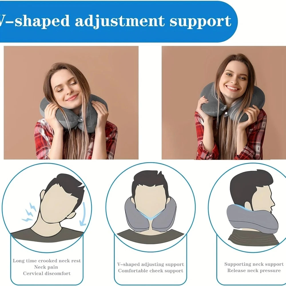 Travel Pillow Memory Foam Neck Pillow Support Pillow,Luxury Compact & Lightweigh