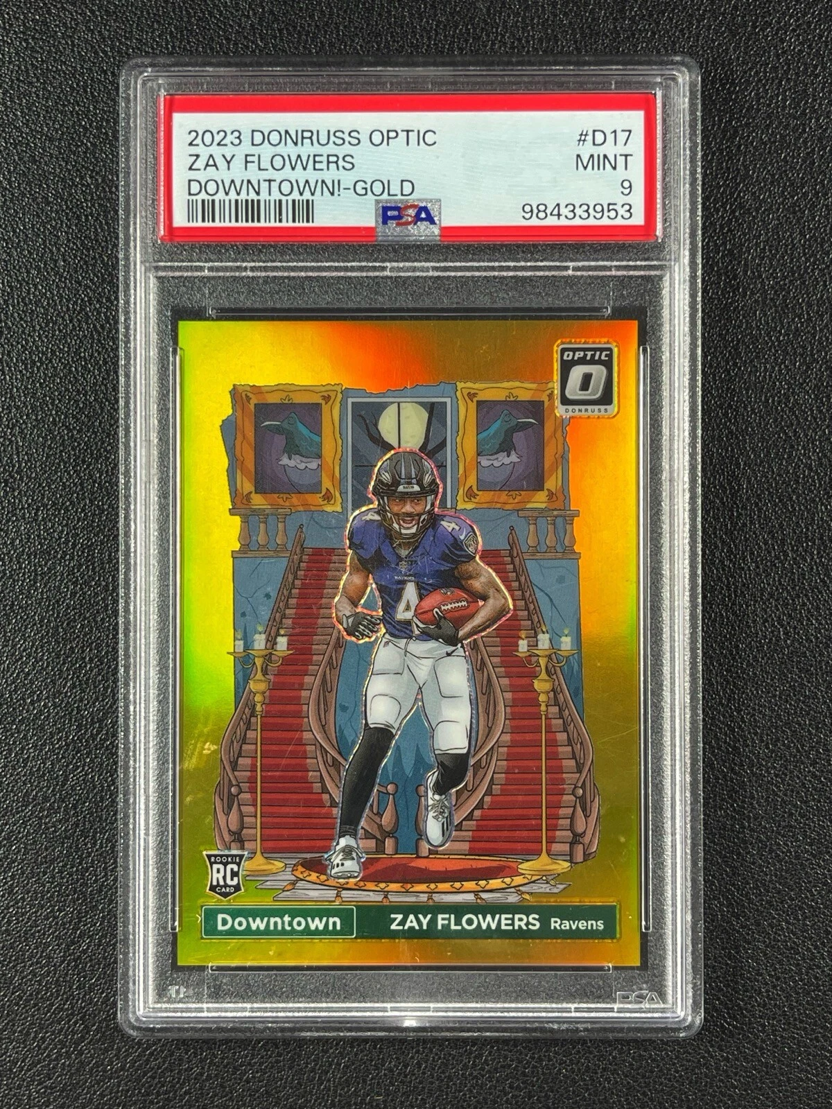 Zay Flowers Panini Donruss Optic Downtown! #D17 Gold