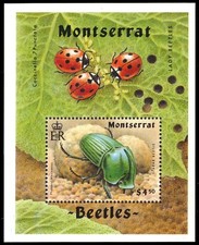 MONTSERRAT 839 - Scarab Beetle "Phaeneus mexicanus" S/S (pa45583)
