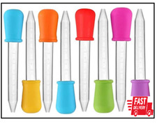 5ml Liquid Droppers Medicine Silicone and Plastic Pipettes Eye Dropper with Bulb