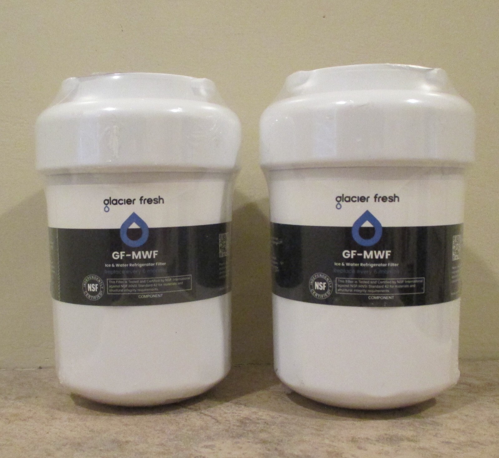 2-Pack Glacier Fresh GF-MWF Refrigerator Water Filter for GE Kenmore