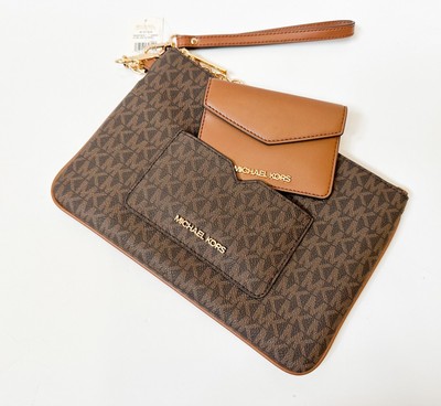 mk brown clutch