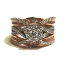 14K YELLOW GOLD .20CT 3.8MM + 87 ROUND=1.22CT ENGAGEMENT RING SI1 G sz 5.5 wrap — photo 2