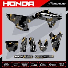 HONDA MX Graphics Kit Motocross Graphics Decals CR CRF CRF X 125-500 LAZR BLK/GL