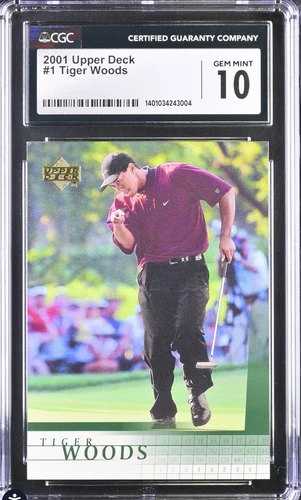 2001 Upper Deck - #1 Tiger Woods (RC) CGC 10 Gem Mint