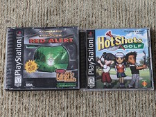 Command & Conquer Red Alert & Hot Shots Golf Sony PlayStation 1 PS1 Tested