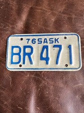 1976 SASKATCHEWAN MOTORCYCLE LICENSE PLATE CANADA 🇨🇦 🏍️ # BR 471 Canadian