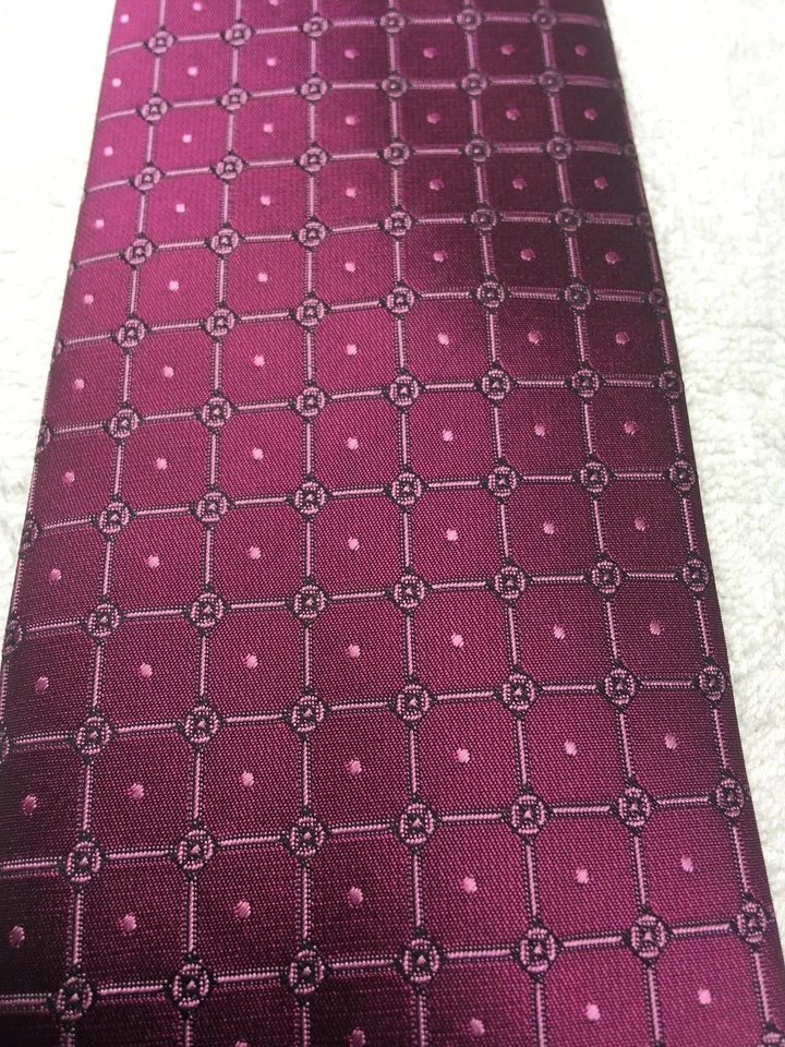 MODA CORBATA HOMBRE MAGENTA CON ROSA 4 X 58 Foto 3 de 4