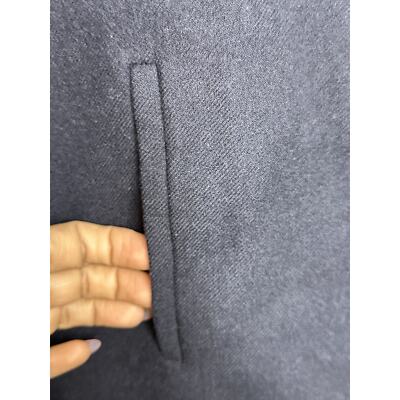 Sandro Matteo Dark Gray 100% Wool Hooded Duffle Over Coat Women's