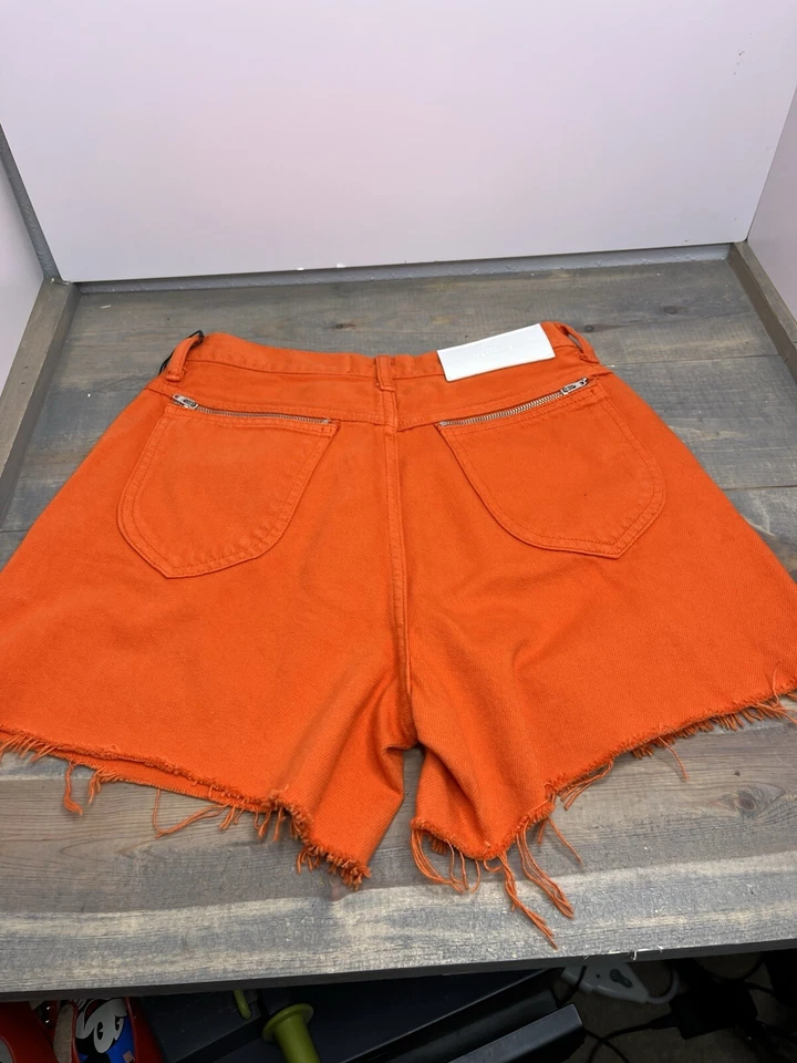 Pantalón Corto 7 FOR ALL HUMANITY Fácil Rubí Corte Para Mujer Talla 24-Naranja Nuevo Con Etiquetas Foto 4 de 4