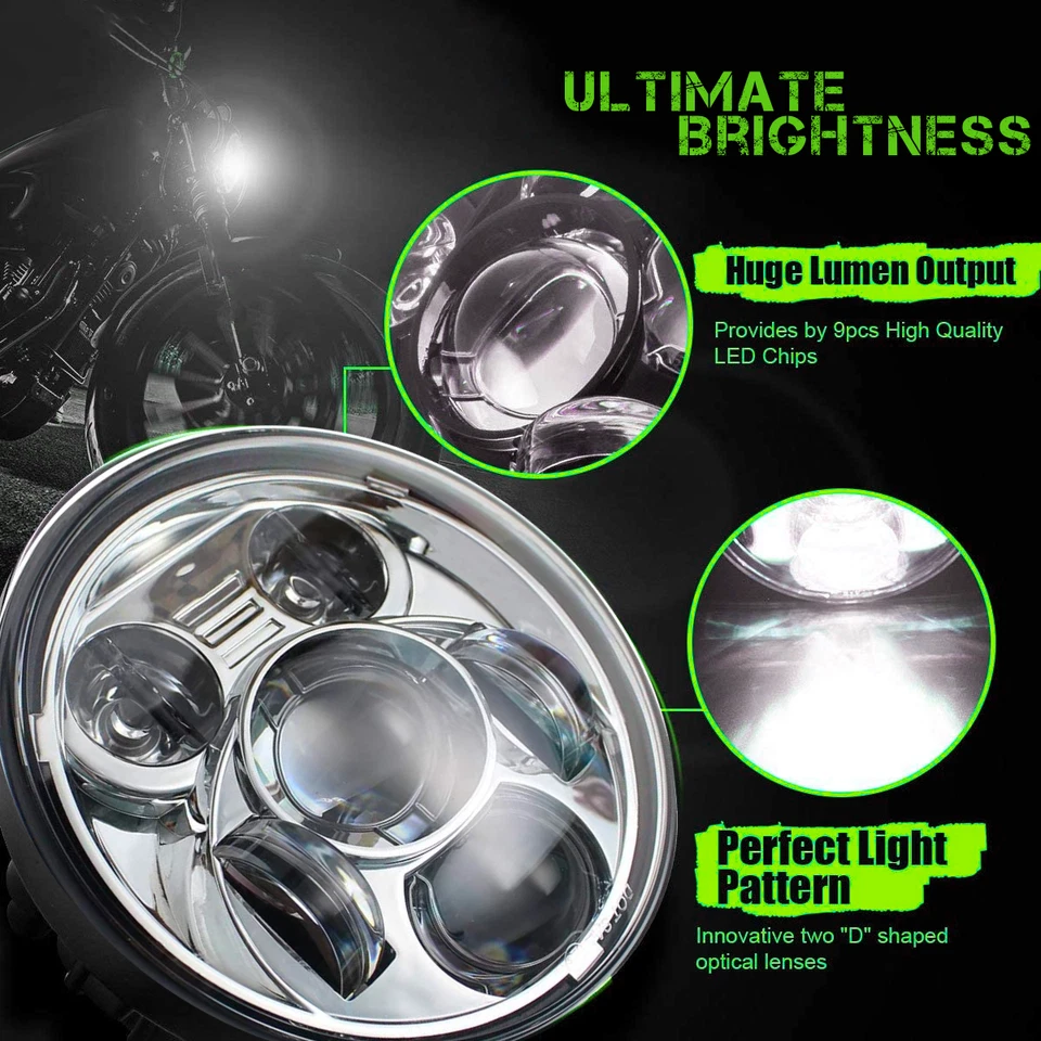 Honda VTX 1300 Chrome Daymaker LED Headlight and Bracket - Image 4 of 4