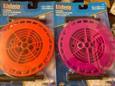  LOT OF 2 X-Kites Kite Reeler Winder 25lb x 200 ft Nylon Colors E2