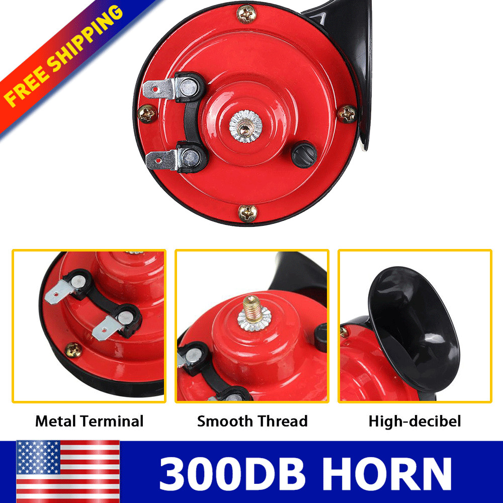 [Horn] 12V Waterproof Loud 300dB Universal Motorcycle Car UTV ATV Boat Auto Bike