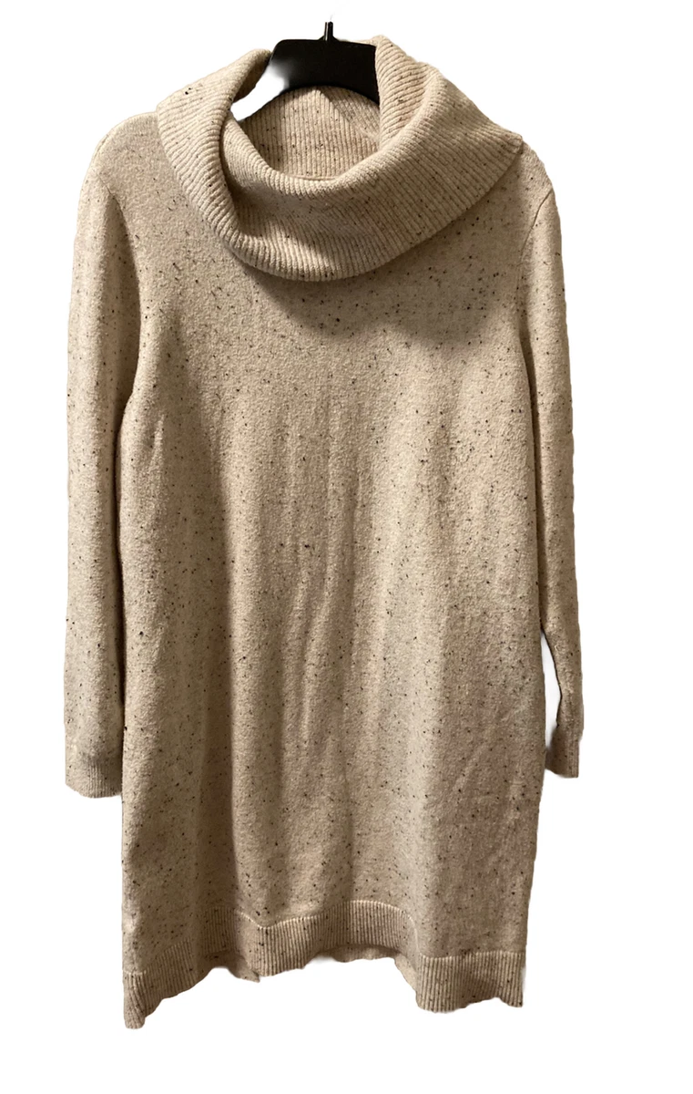 Cream cowl neck sweater dress sale