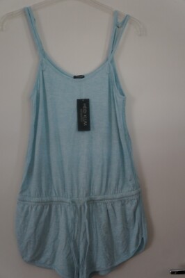 Heidi Klum Damen Overall Einteiler Bodysuit Größe S Hellblau NEU super süß