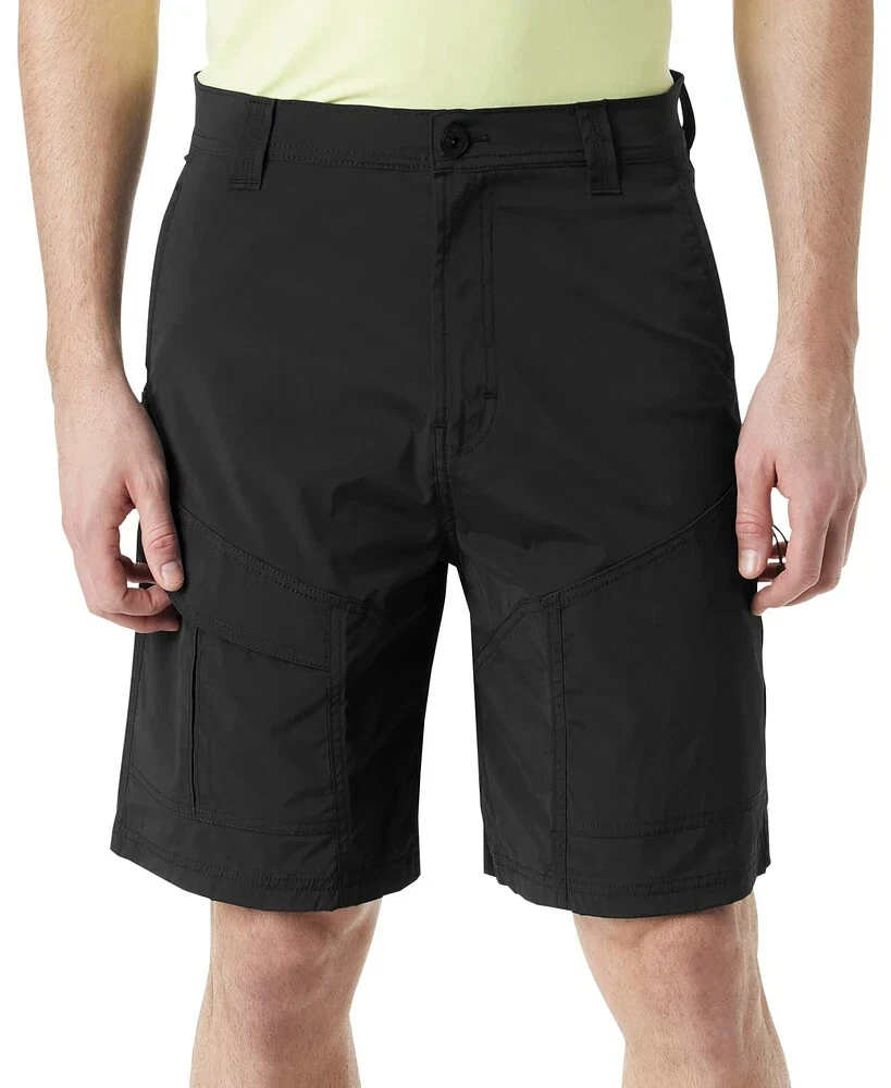 BASS OUTDOOR Worker Cargo 9" Shorts Men's 32 Black Pockets Button Zip Closure