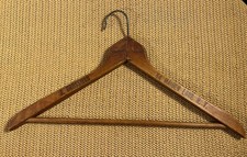 Vintage J. Grossman 54 Maiden Lane New York NYC Wooden Clothes Hanger