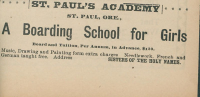 1898 St Paul's Academy Boarding School Girls St Paul Sisters Holy MNAES B Ad RS1