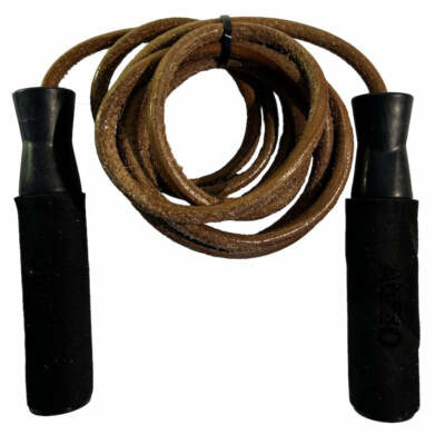 Ampro Schaumstoffgriff Leder Springseil - gepolsterter Griff / Springseil / Fitness 
