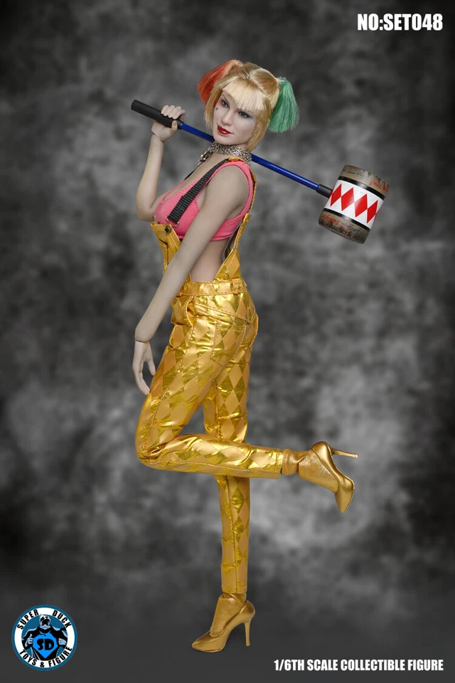 Mono dorado Harley Quinn Super Duck The Clown 12" Phicen TBLeague 1:6  Foto 3 de 4