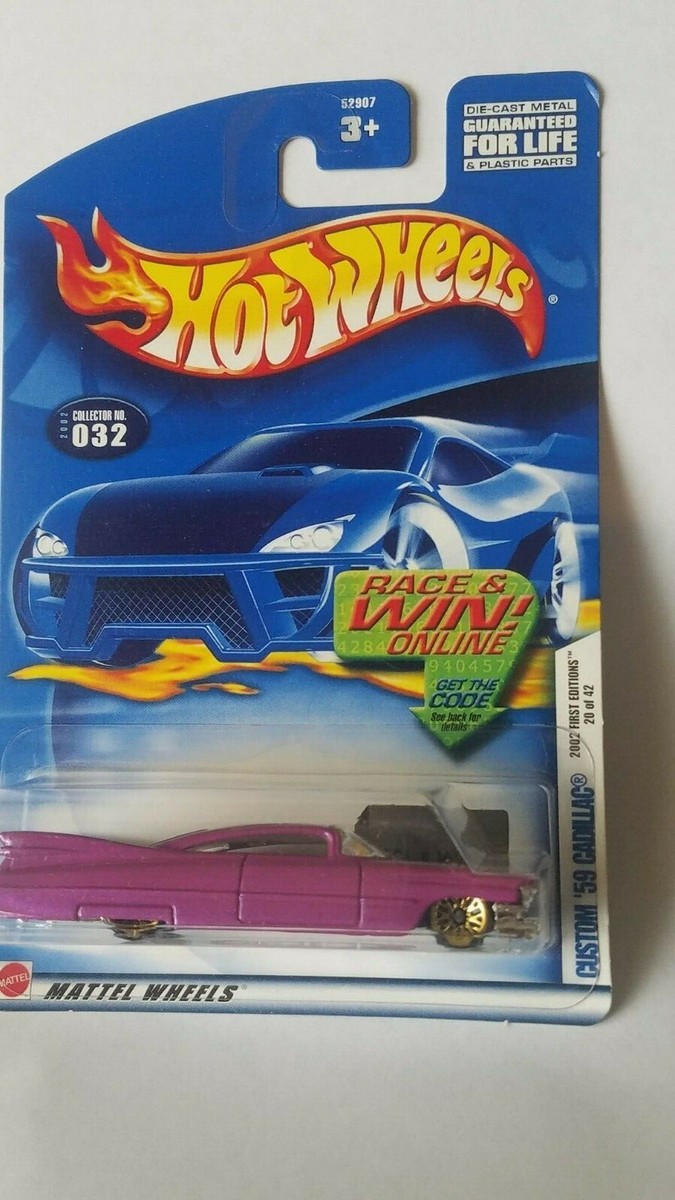 2002 100% hotwheels キャデラック Hot Wheels 2002 Custom '59 Cadillac Collector No. 032