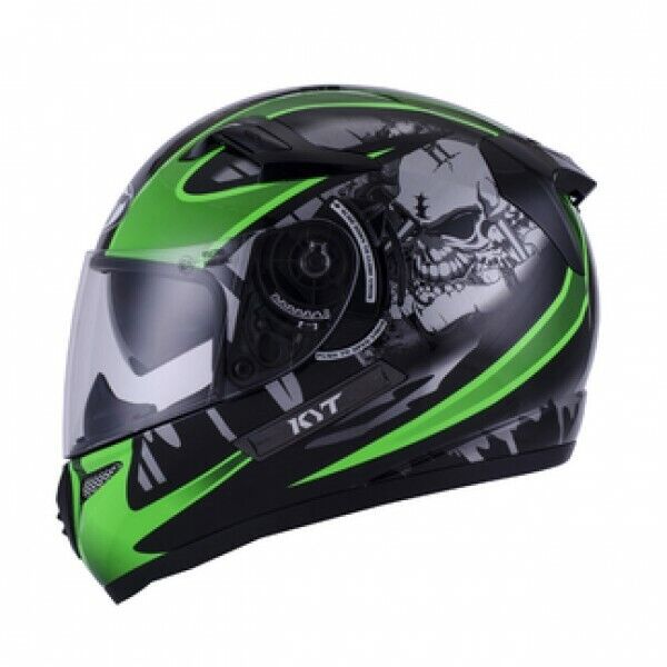 Casco moto integrale kyt venom strike nero lucido verde taglia L kawasaki 2020