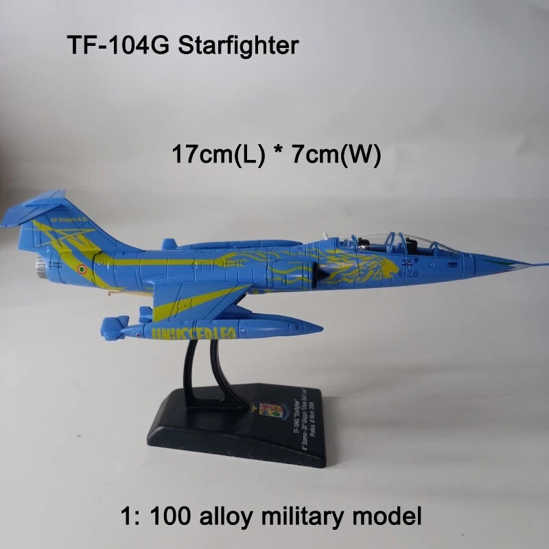 Modellino Militare in Lega Die-Cast 1:100 Lockheed TF-104G StarFighter Italiano - Immagine 2 di 4