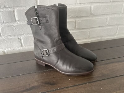 UGG Collection CONCHETTA Brown  Leather Sheepskin Women Boots Sz 7