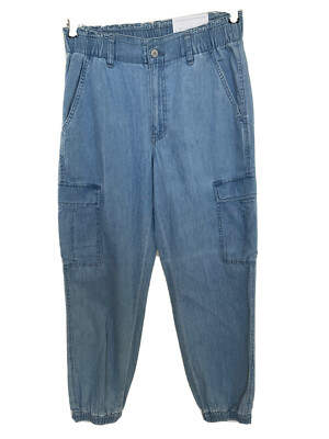 American Eagle AE Women's Size Jogger Denim Jeans Light Blue Relaxed Mom  NWT