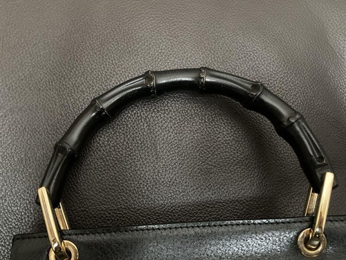 Gucci alte Gucci Leder Mini Handtasche schwarz gebraucht italienische Steckdose Vintage - Bild 13 von 20