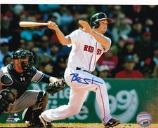 BLAKE SWIHART  BOSTON RED SOX   ACTION SIGNED 8x10