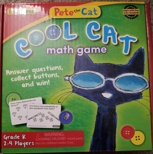 Pete the Cat Cool Cat Math Game Grade K EDUPRESS eBay