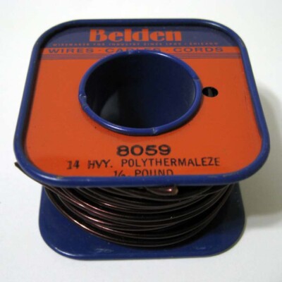 Antique Belden   # 8059 - 14 Gauge Solid - Polythermaleze - 1/2 Pound Spool