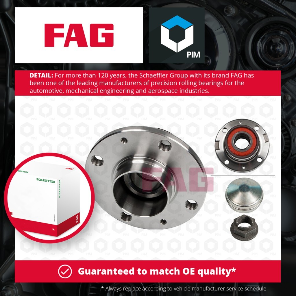 Wheel Bearing Kit fits VAUXHALL CORSA D, E 1.2 Rear 2006 on FAG 1604017 1604018