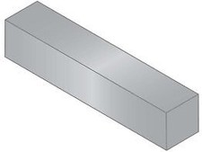 1 X 1 X 4-1/2 Square Keystock, Zinc