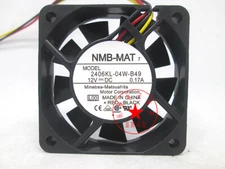 1PC NMB-MAT 2406KL-04W-B49 12V 0.17A 60*60*15MM inverter cooling fan