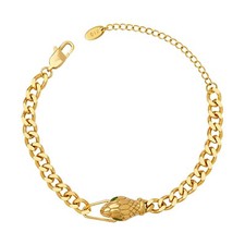 18K gold plated Stainless steel Snake bracelet