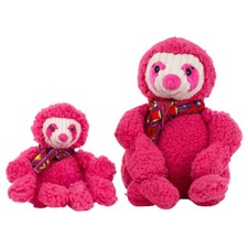 HuggleHounds Hundespielzeug Sloth Knottie Pl&uuml;sch mit Tuffut-Technologie Rosa