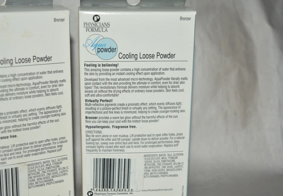 2x Physicians Formula Aqua Cooling Loose Powder - Bronzer - Sealed  - Image 2 of 2