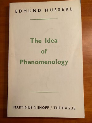 The Idea of Phenomenology, Edmund Husserl, 1973 Paper, Fifth Ed, Ships ...