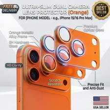 2 Pack For iPhone 17 Pro Max/17 Pro Tempered Glass Metal Camera Lens Protector