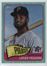 2023 Topps Archives 1965 Topps Aqua Sparkle Foil 21/75 Liover Peguero #129 tv5