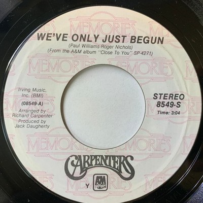 Carpenters - We've Only Just Begun / For All We Know, 7'', (Vinyl)