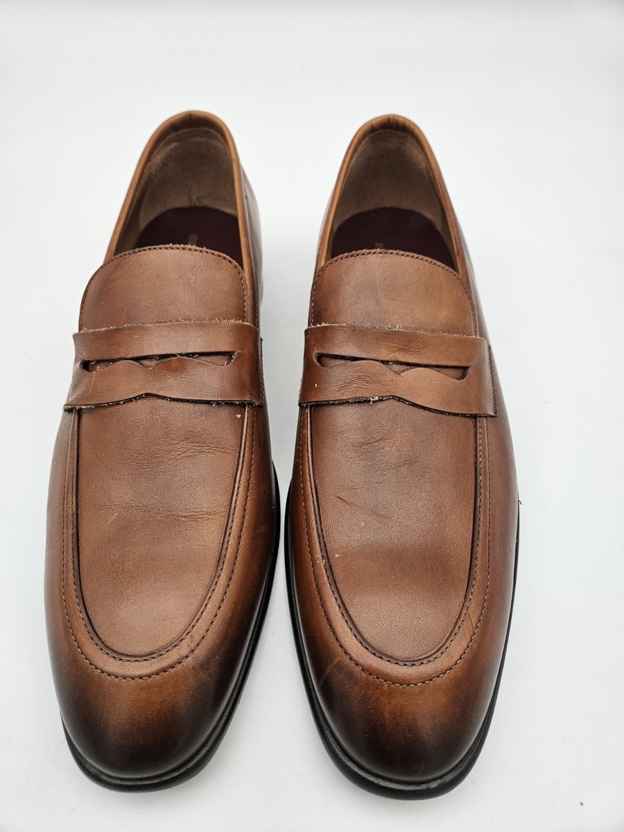 Bruno Magli Verona Shoe Mens 12 US Brown Leather Slip On  display picture 3