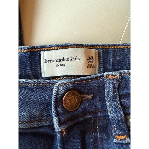 Abercrombie Kids Boys Skinny Blue Denim Jeans Size 5/6 SHORT - Picture 2 of 6
