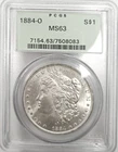 1884-O Morgan Silver Dollar PCGS MS 63 OGH Old Green Holder Frosty White P266